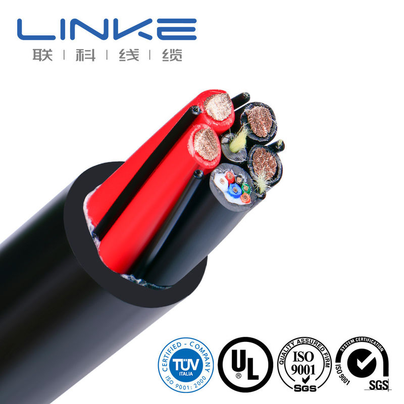 TUV प्रमाणित H07bz5-F 3G1.5mm sup2 2X0.5mm sup2 कॉपर कोर के साथ AC EV चार्जिंग केबल