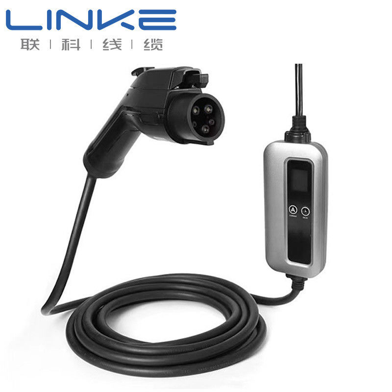 इलेक्ट्रिक वाहनों के लिए 32A रेटेड करंट IP65 सुरक्षा ग्रेड सिलिकॉन जैकेट ईवी चार्जर केबल