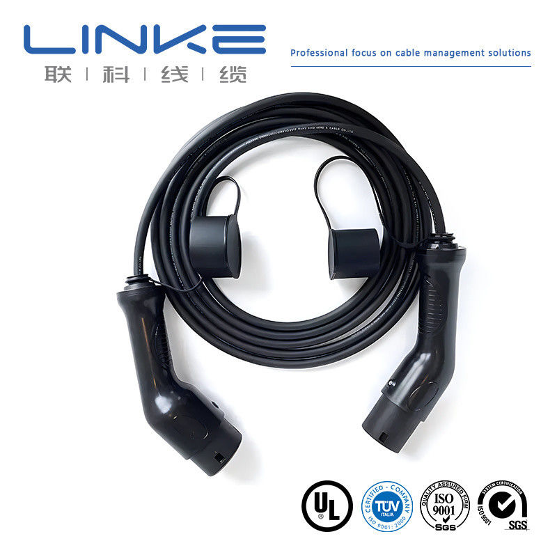 काले UL 62 32A 5p 2c*10AWG 1c*10AWG 3c*18AWG ईवी चार्जिंग ईव केबल तांबे के तारों के साथ