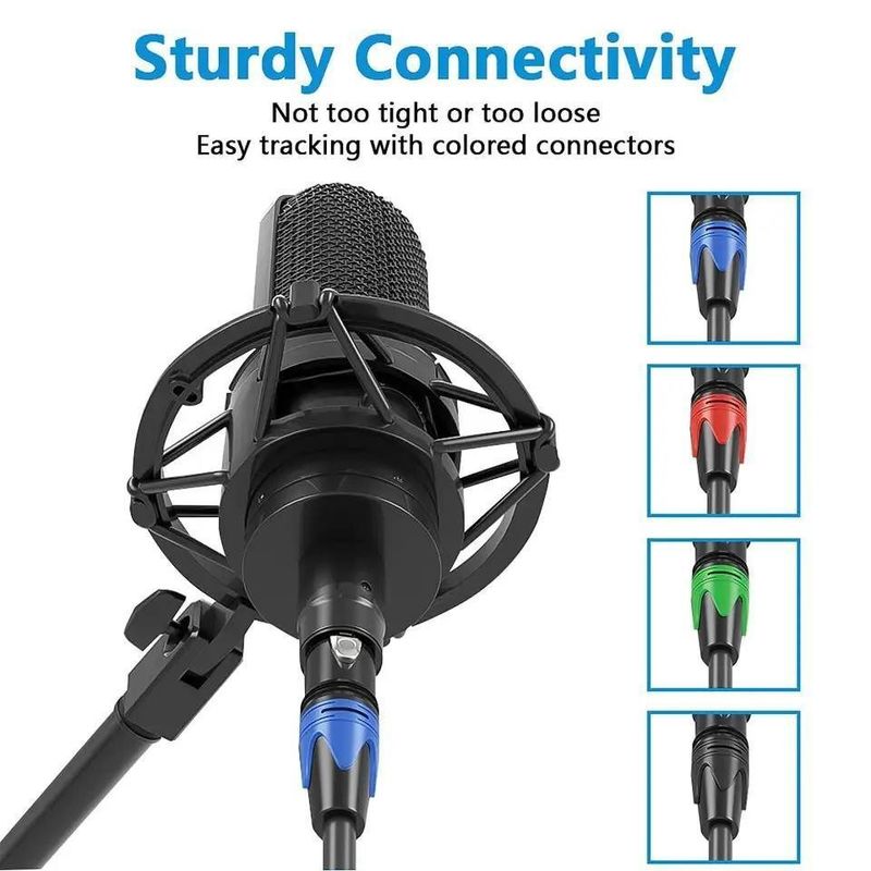 3m XLR केबल पुरुष से महिला बेयर कॉपर वायर के साथ उच्च-गुणवत्ता वाले ऑडियो माइक्रोफ़ोन कनेक्शन के लिए