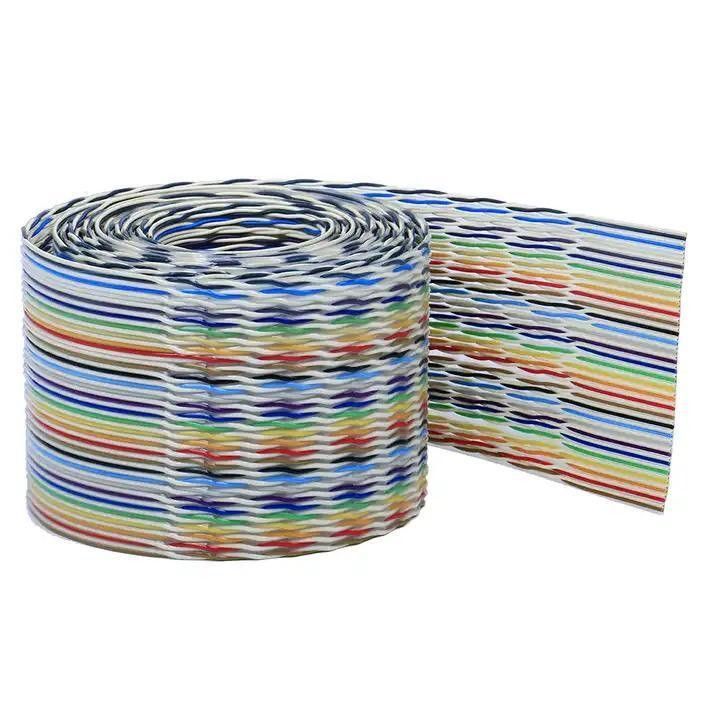 UL2651 28AWG 1.27mm पिच 10pin 12pin रेनबो रिबन हार्नेस फ्लैट केबल औद्योगिक के लिए