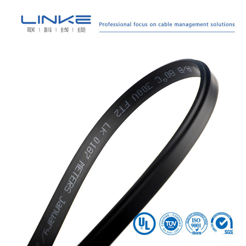 ऑटोमोटिव और औद्योगिक अनुप्रयोगों के लिए पीवीसी शीथ टिनयुक्त तांबे का कोर 300V रेटेड फ्लैट केबल