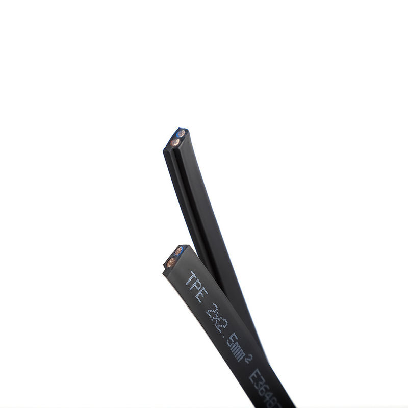 ऑटोमोटिव और औद्योगिक अनुप्रयोगों के लिए पीवीसी शीथ टिनयुक्त तांबे का कोर 300V रेटेड फ्लैट केबल