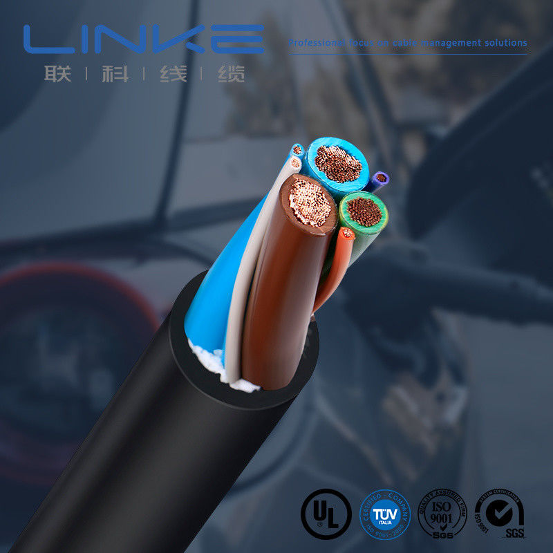 600 वी 16 एएमपी कॉपर कोर ईवी चार्जिंग केबल एसी ईवी वायर फास्ट चार्जिंग के लिए