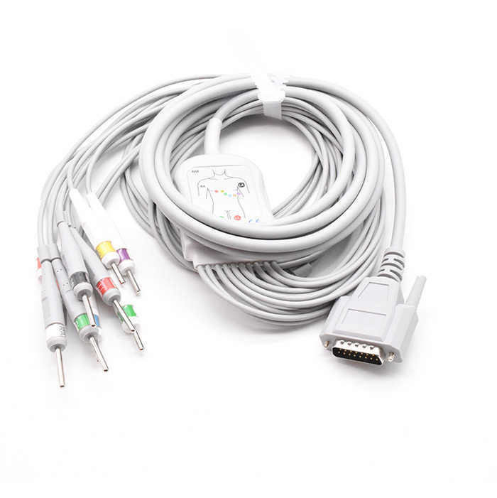 टीपीयू शीथ ईसीजी केबल टिन किए गए तांबे के कोर के साथ और चिकित्सा उपकरण के लिए अनुकूलन विकल्प