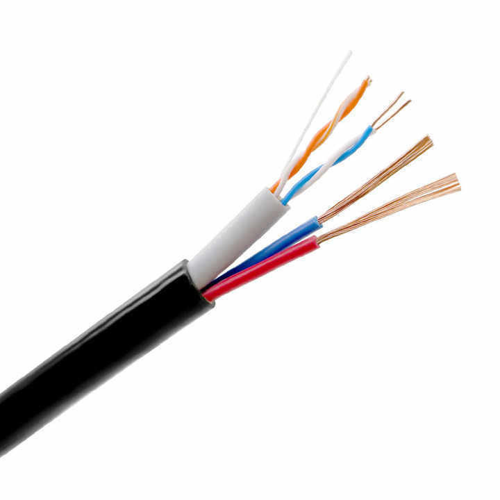 उच्च गति संचरण के लिए 1 से 24 कोर एफआरपी स्व-समर्थन हाइब्रिड फाइबर पावर केबल