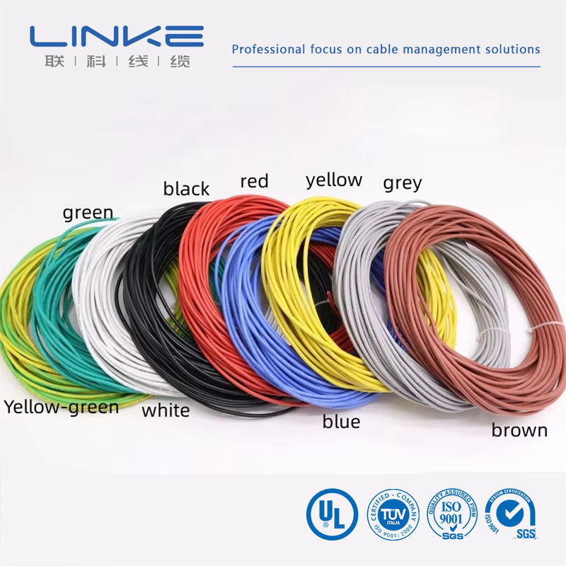 UL3135 सिलिकॉन रबर तार 30 28 26 24 22 20 18 16 14 12 10 AWG अछूता नरम तांबा इलेक्ट्रॉन एलईडी दीपक प्रकाश केबल