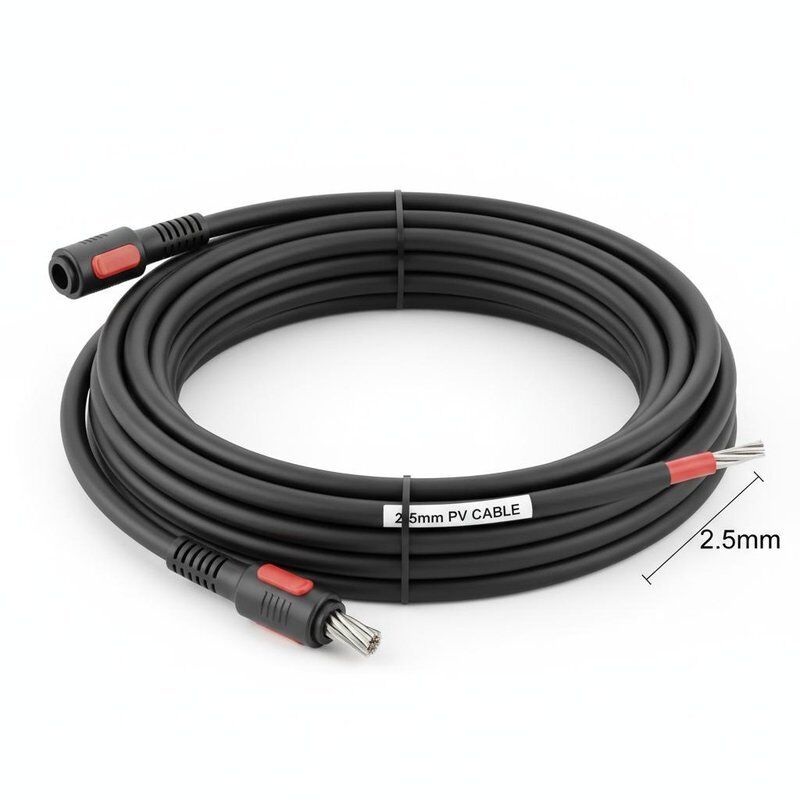 अनुकूलन 2.5 मिमी पीवी केबल सौर डीसी पैनल बिजली केबल टिन तांबे कंडक्टर के साथ