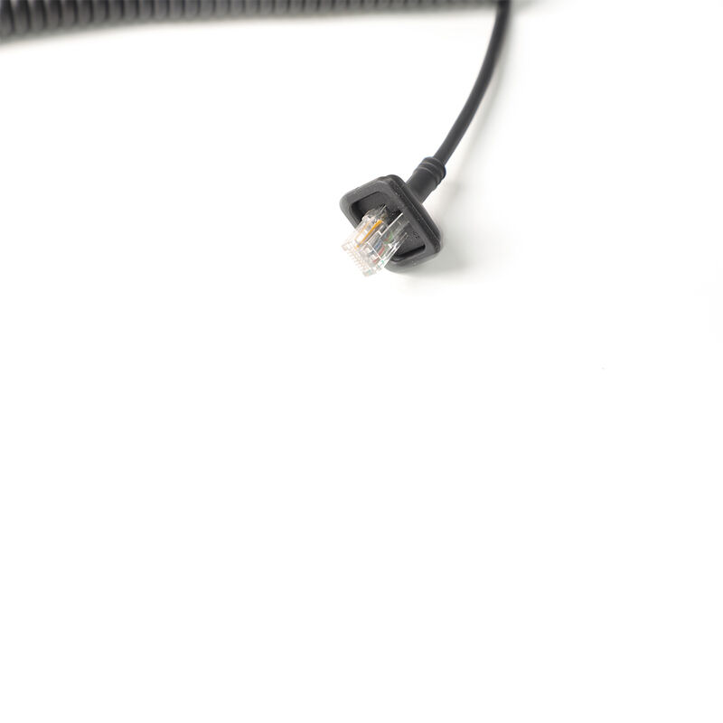 Category 6 Gigabit Shielded Industrial Spring Network Cable with RJ45 Connector for Industrial Ethernet Applications